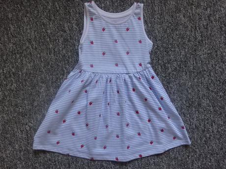 Letní šaty s proužky jahoda, vel. 92, f&f,92