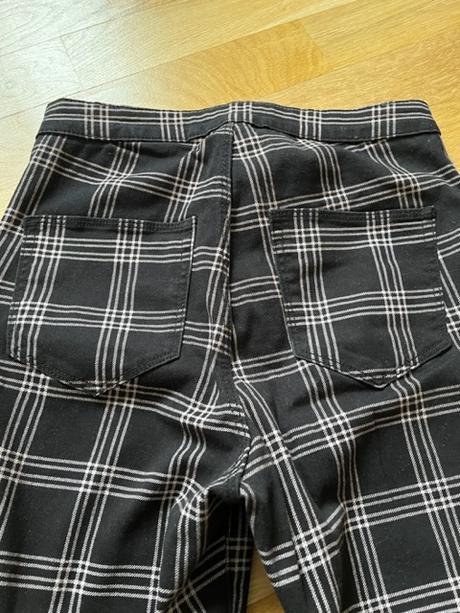 Skinny černé džíny se vzorem, h&m,158