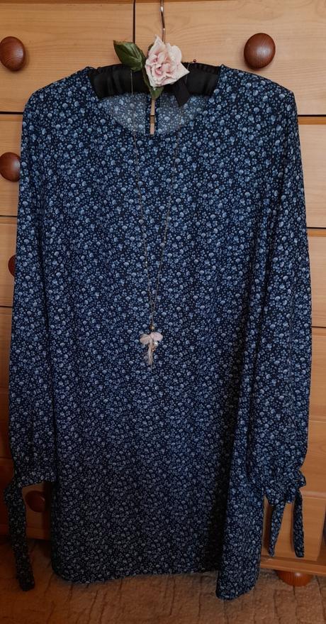 H&m elegantní květované šaty s dlouhým rukávem, h&m,40