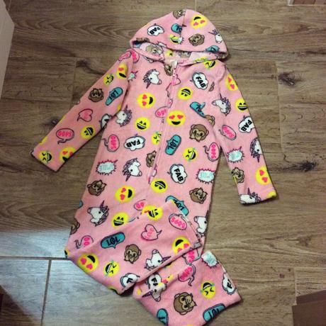 Heboučký fleece overal ,,emojis", 128