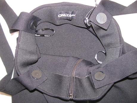 Luxusní pružná černá sukně s elegantním zipem, only,xs