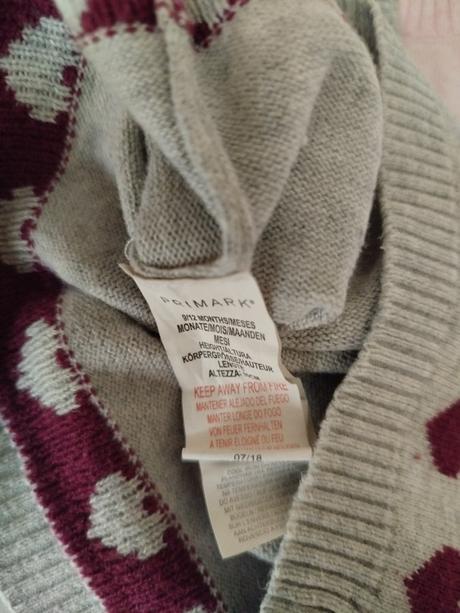 Teplé šatičky zn. primark vel.74-80, primark,74