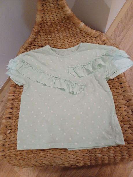 Mint tričko s puntíky 134/140, c&a,140