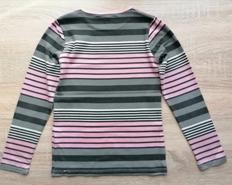 Bavlněné pruhované tričko vel 122 - 128, h&m,122