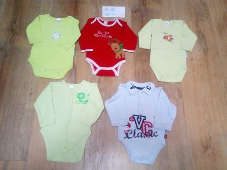 5 x body dlouhý rukáv, 1 propínací, vel 62, 62