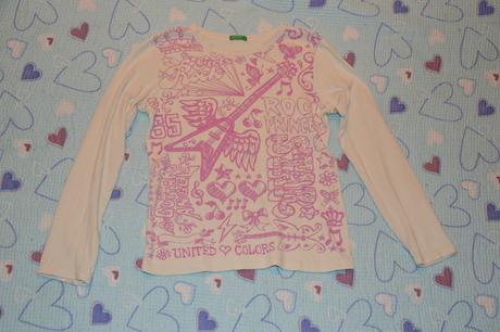 Benetton bavlněné tričko s potiskem, benetton,134