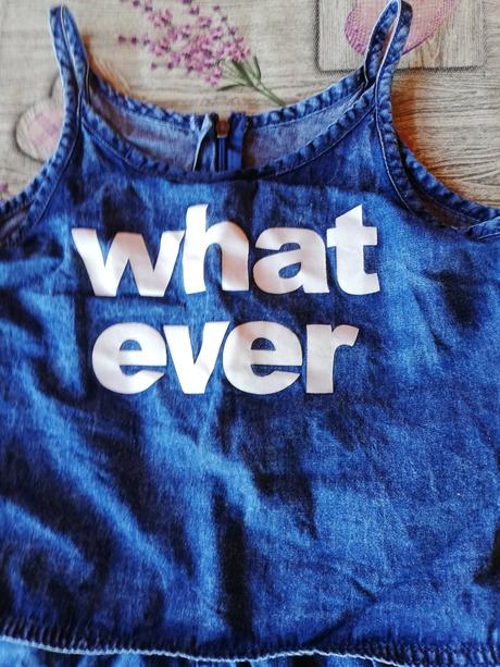 Overal dívčí letní, riflový, vel. 134., 134