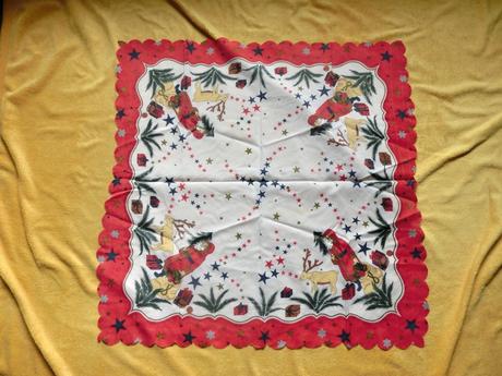 Červený vánoční ubrus vánoce 79 x 79 cm,