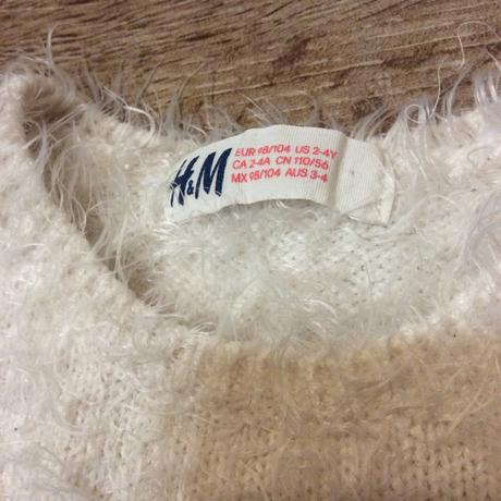 Chlupatý svetr ,,zajíček", h&m,98
