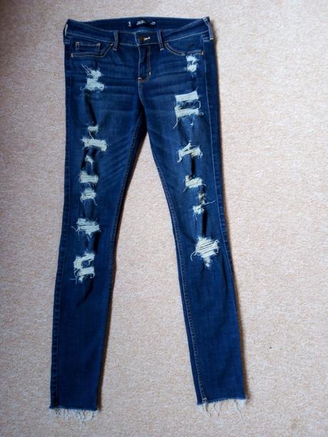 Trhané skinny zn.hollister" vel."27", hollister