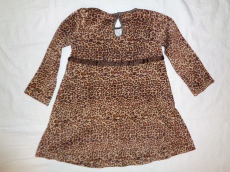 Luxusní teplejší tygrované šaty, h&m,92