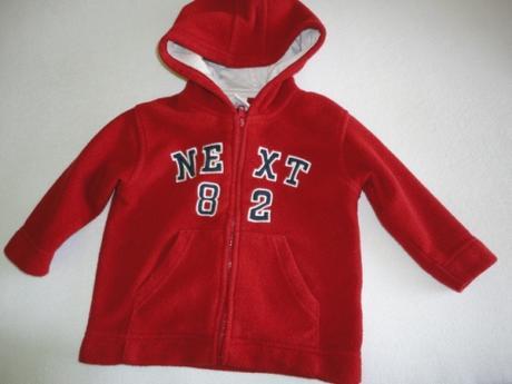 Rozpínací fleec mikina next, vel. 9-12 měsíců, next,80