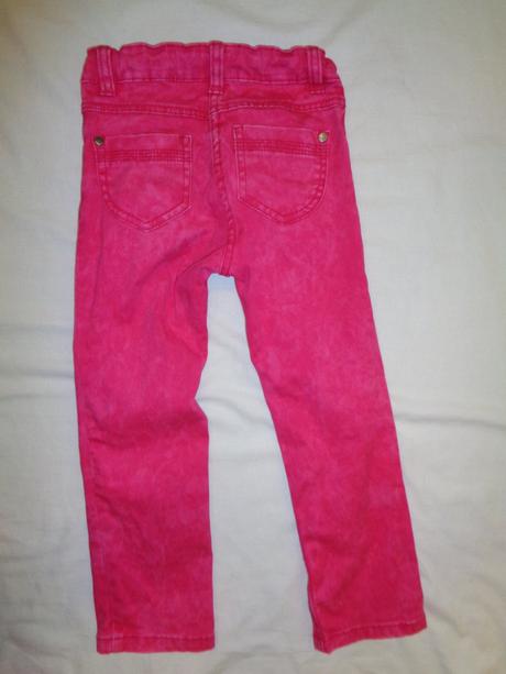Luxusní sytě růžové riflové kalhoty, lupilu,110