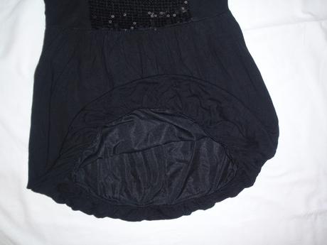 Super černý balónový top s flitrama, young dimension,152