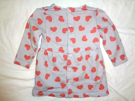 Kouzelné šedé teplejší bavlněné šaty-červená srdce, lupilu,74