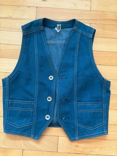 Dětská riflová vesta vel. 116, 116