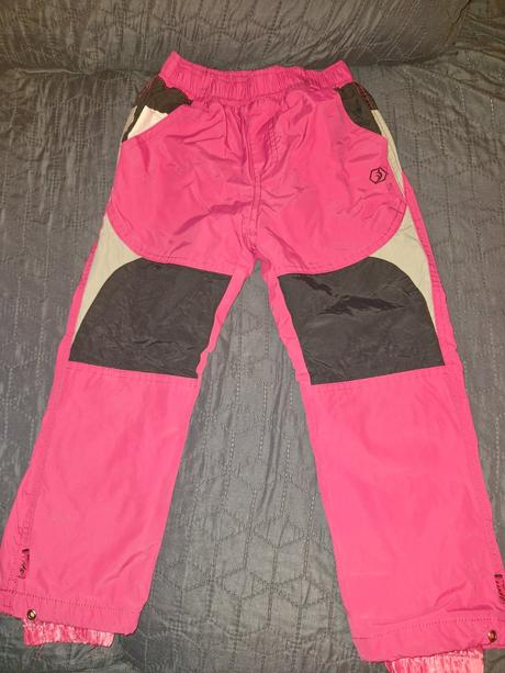 Růžové zateplené kalhoty zn. grace vel. 110, grace,110
