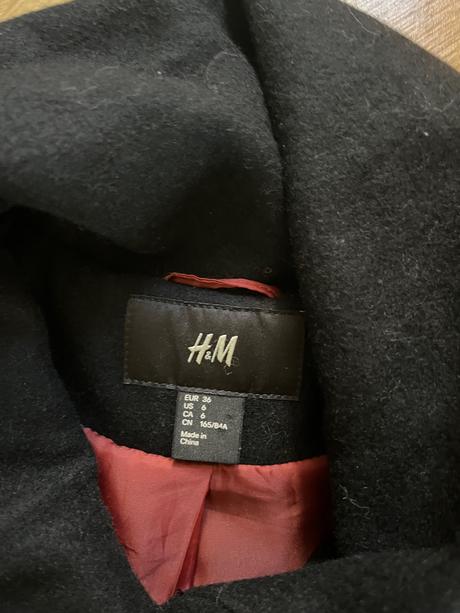 Pěkný vlněný kabátek hm, h&m,36