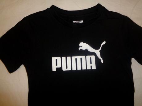 Černé bavlněné tričko puma, puma,128