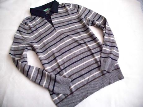 Vlna polo pásik, benetton,m