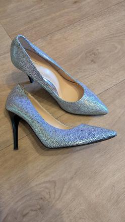 T491 stříbrnočerné lodičky wojas vel. 38, wojas,38