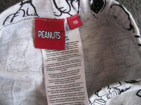 Světle šedé bavlněné pružné legíny peanuts snoopy, peanuts,116