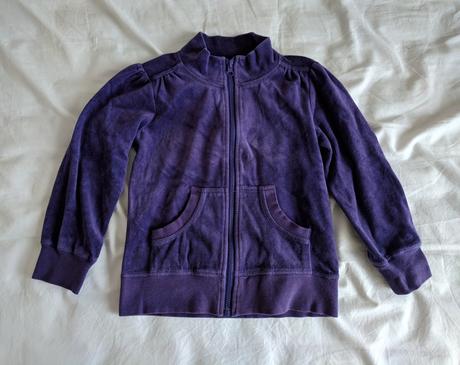 Sametová propínací mikinka, lindex,110