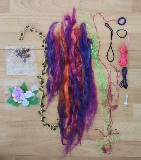 Česací panna sparkle girlz + kreativní sada, 