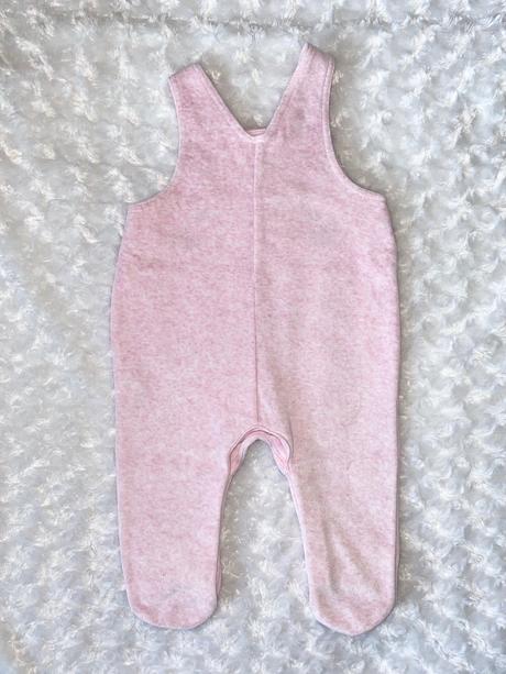 Růžové sametové kalhoty/dupačky george, george,68