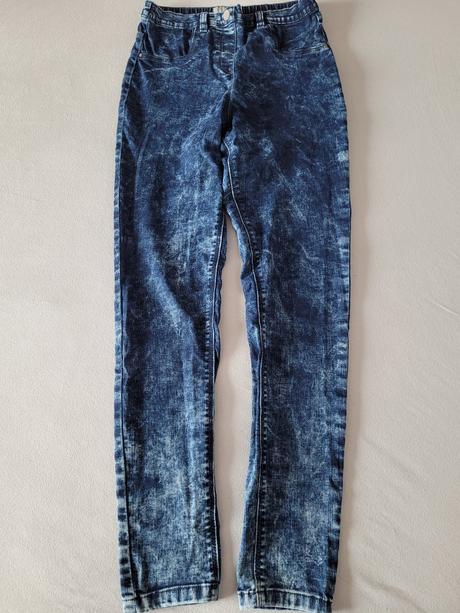 Holčičí žíhané měkké slim džíny, next,164