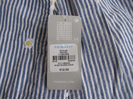 Letní plátěné pruhované šatičky- dvojčata, 74