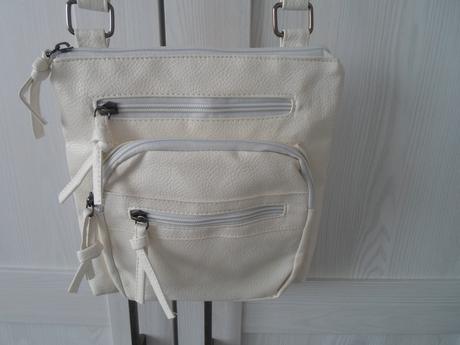 Bílá krémová kabelka cross body, 