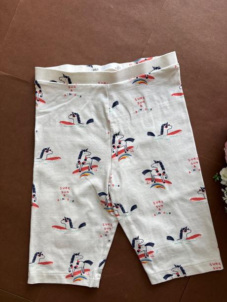 Legínové kraťasy - v.5/6 let smetanové barvy, marks & spencer,116