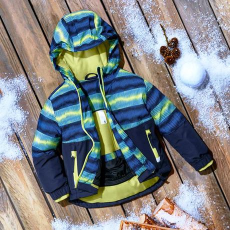 Lyžařský set zimní bunda + tmavé oteplováky, lupilu,110 / 116