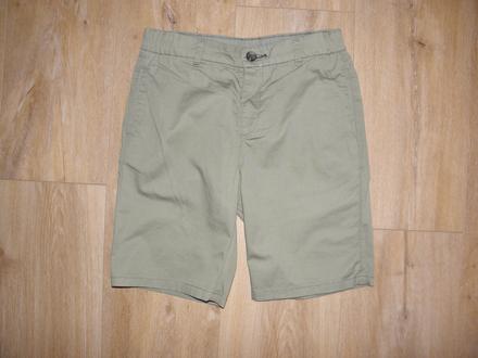 Chlapecké plátěné khaki kraťasy zn. h&m vel.140, h&m,140