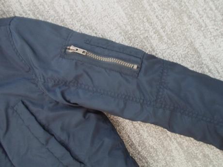 Modrá bunda bundička s kožíškem, h&m,152