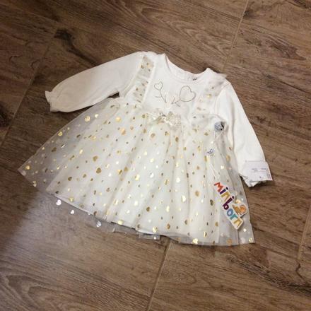 Nové šaty s tylovou sukýnkou se srdíčky, 74