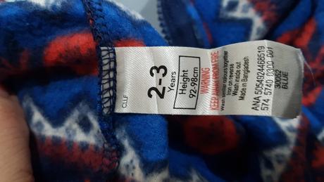 Fleesový overal velikost 2-3 roky (92-98cm), 92