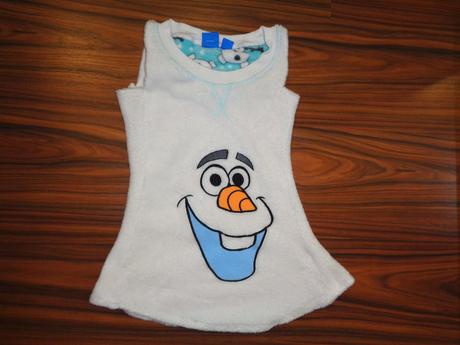 Kouzelné mikroflízové šaty s olafem, disney,104