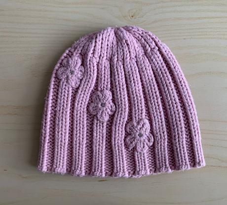 Čepice & čepička růžová t&k kytky vel. 110 - 128, 110