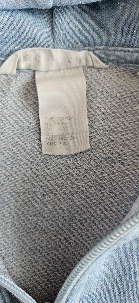 Dívčí mikina, mikinka na zip, vel.122/128, zn.h&m, h&m,122