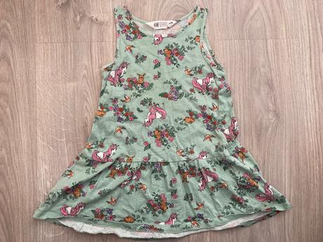 Šaty s jednorožci, h&m,98