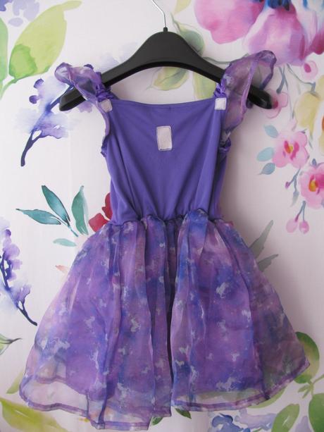 Karneval-fialové tylové šaty unicorn, jednorožec, 