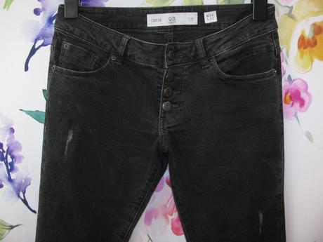 Černé elastické přiléhavé džíny ,slim, krátký sed, quiksilver,36