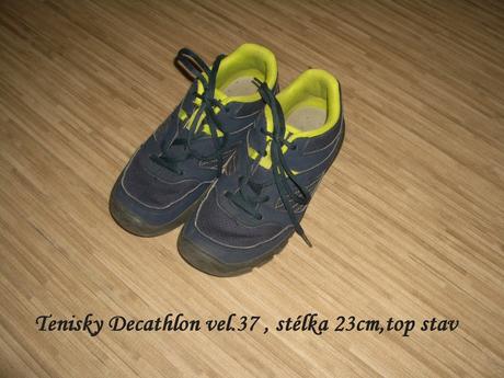 Tm.modré tenisky decathlon vel.37,stélka 23cm, decathlon,37
