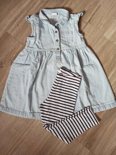 Komplet šaty a legíny, h&m,98