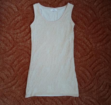 Růžové meruňkové krajkové tričko tílko top - xs, s, s