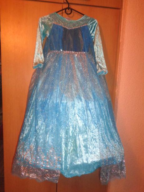 Karneval - luxusní šaty ledová královna - 7 -8 let,