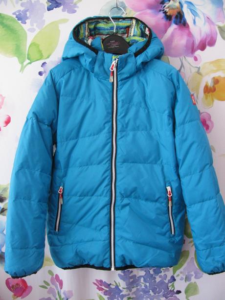 Péřová oboustranná zimní bunda s kapucí reima, reima,140