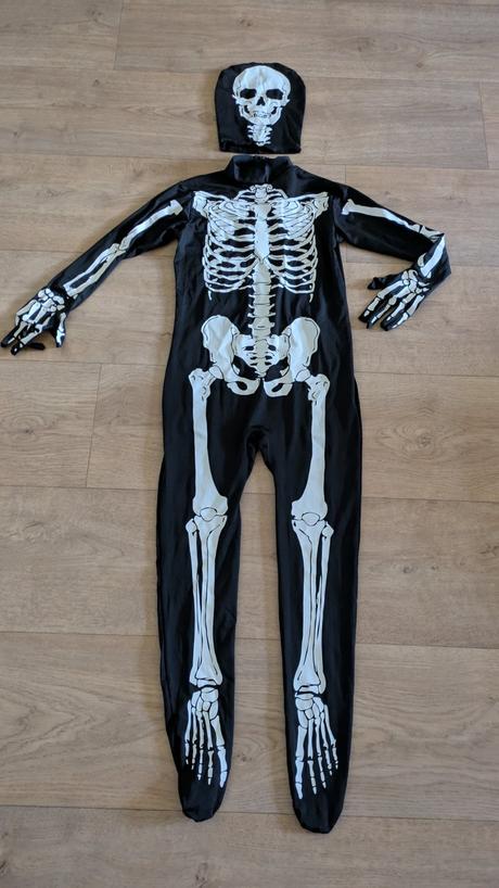 Ka351 karnevalový kostým kostra, kostlivec 146,
